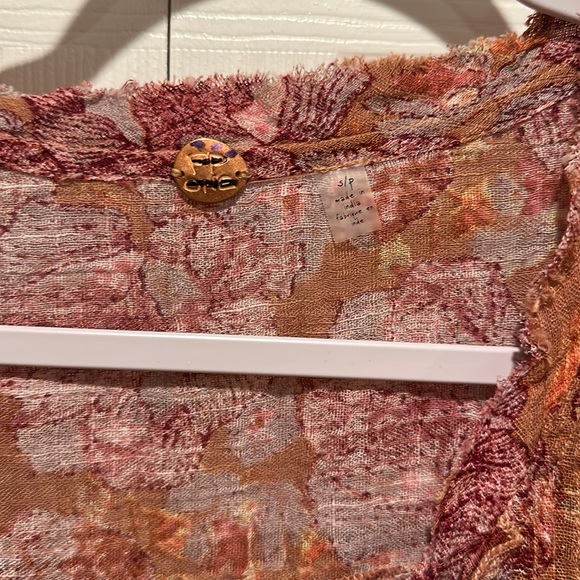 Free People Nisha Floral Sheer Tunic Top - Picture 4 of 7